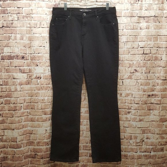 Levi's 505 Jeans Straight Leg BLACK Size 10 - Picture 1 of 16